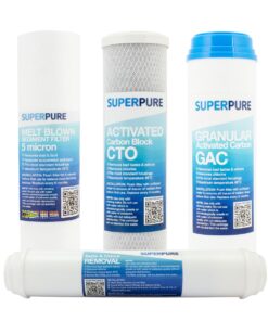 SUPERPURE 5-Stage 10 inch Slimline RO Pre-Filter Set (excl. Membrane)