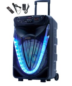 Supersonic 12" Portable Karoake Speaker Trolley with Mic+Remote SPK-52U