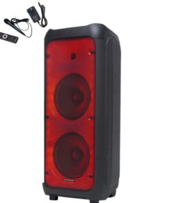 Supersonic Dual 8" Portable Karaoke Speaker+Equalizer+Mic+Remote SPK-68A