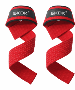 Supersonic Hard Pull Wrist Lifting Straps - Gym Wrist Wraps with Hand Grips - Red