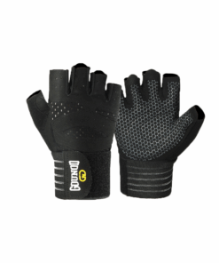 Supersonic Padded Breathable Workout & Exercise Gloves for Men and Women - Black - XL