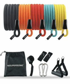 Supersonic Portable Resistance Bands Set with Handles for Home Workouts