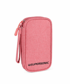 Supersonic Waterproof Travel Cable and Electronic Accessories Organizer Bag - Pink