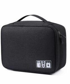 Supersonic Waterproof Travel Cable Organizer & Electronic Accessories Case - Black