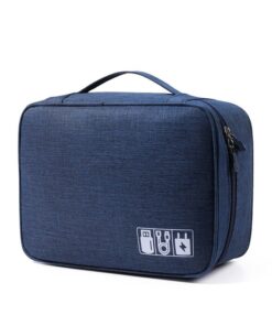 Supersonic Waterproof Travel Cable Organizer & Electronic Accessories Case - Blue