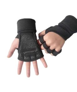 Support Grip and Breathable Gym Glove Design Used for Weight Lifting