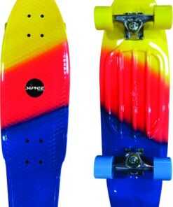 Surge Manic Fishtail Skateboard - Cruiser - Blue