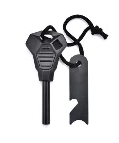 Survival Flint Rod with Metal Knife Rod