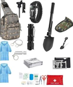 Survival kit with camo bag
