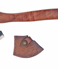 Survival Outdoor Axe 380mm Rosewood Handle and Leather Sheath