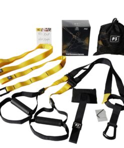 Suspension Trainer System Body Weight Exerciser Strength Training Equipment - Yellow