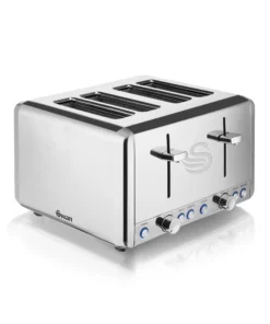 Swan Classic Polished Stainless Steel 4 Slice Toaster SCT8
