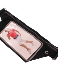 Sweatproof Pouch Waist Bag Sports Running, Jogging, Marathon Fanny Pack - Black