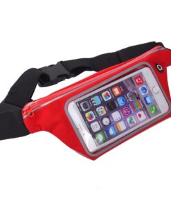 Sweatproof Pouch Waist Bag Sports Running, Jogging, Marathon Fanny Pack - Red