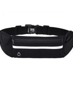 Sweatproof Running waist bag -Black - Black