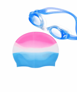 Swim Cap and Swim Goggles Kids Set - For Toddler Kids Girls Boys Youth - Boys