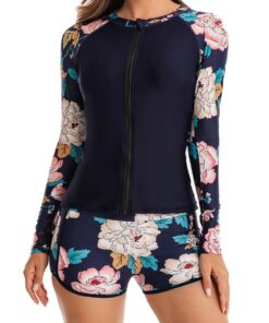 Swim Shirt with Boy Shorts AthleticSwimwear Tankini Set Sun Protection - XL