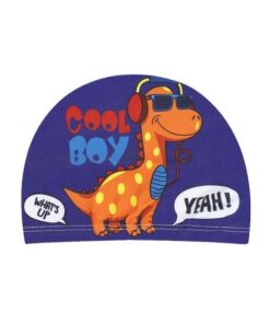 Swimming Cap for Kids Unisex - Purple Cool Boy