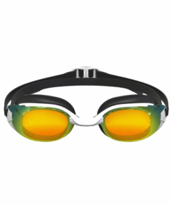 Swimming Goggles BFIT - Mirrored lenses - One size - Black Orange
