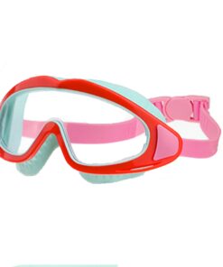 Swimming Goggles UV Protection Leakproof Anti Fog Big Frame for 2-16 year - Red