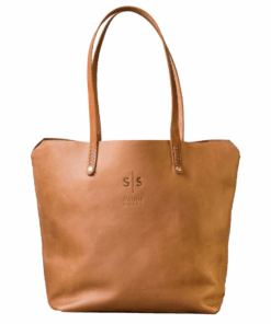Swish & Swank Eve Leather Tote Bag - Tan