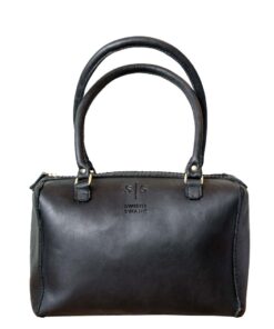Swish & Swank Priscilla Leather Handbag - Black