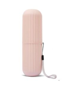 Synergy360 Portable Toothbrush Case Holder for Traveling - Pink