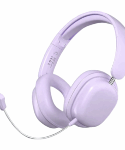 T1 - Wireless Sound Isolation Headset with Detachable Microphone - Purple