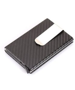 T4U Pop-Up Card Holder with RFID Protection - Black Carbon Finish