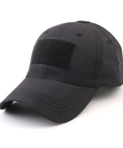 TacSpec Basic Tactical Cap with Hook & Loop - Black