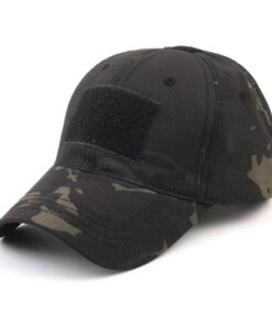 TacSpec Basic Tactical Cap with Hook & Loop - Black/Grey/Multicam Black Camo