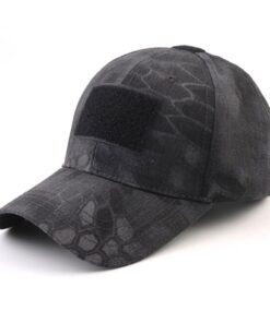 TacSpec Basic Tactical Cap with Hook & Loop - Black/Grey/Multicam Camo