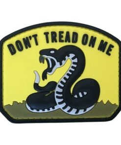 TacSpec "Don't Tread on Me" PVC Velcro Patch - Yellow
