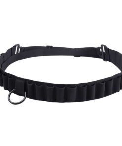 Tactical 25 Rounds 12 Gauge Shotgun Ammo Belt Shell Holder - Black