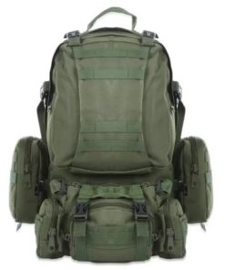 Tactical Backpack 4 in 1 Military Bag Molle Bag Detachable Rucksack - Green