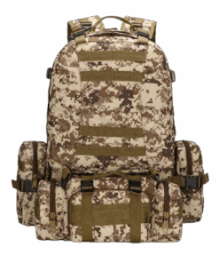 Tactical Backpack with 3 Molle Bags - Black (55l) - Brown