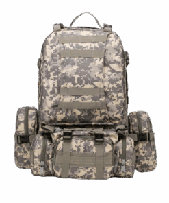 Tactical Backpack with 3 Molle Bags - Black (55l) - Grey