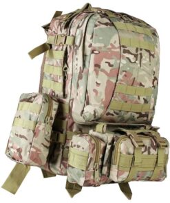 Tactical Backpack with 3 Molle Bags - Cp (55l)