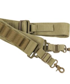 Tactical Bandolier Multi-Function Adjustable 2 Point Shotgun Shell Sling - Khaki