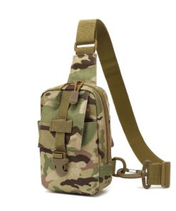Tactical Chest Sling Bag for Sport Camping Hunting Fishing - CP