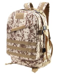 Tactical Combat Camouflage Bag Outdoor Sports Pack Hiking Rucksack Knapsack - Desert Digital