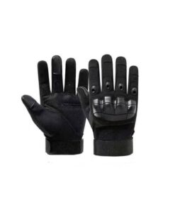 Tactical Combat Full Finger Gloves - Black