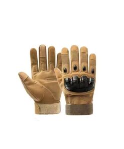 Tactical Combat Full Finger Gloves - Brown