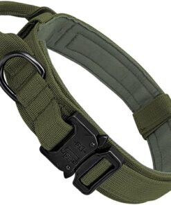 Tactical Dog Collar Adjustable with Control Handle and Heavy Metal Buckle