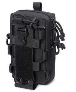 Tactical EDC Belt Pouch Molle Bag Organizer Waist Pouch for Hiking - Black