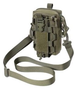 Tactical EDC Belt Pouch Molle Bag Organizer with Shoulder Strap - Green