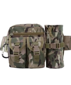 Tactical Fanny Pack Waterproof Utility Bag with Water Bottle Holder - CP