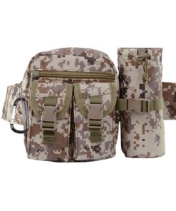 Tactical Fanny Pack Waterproof Utility Bag with Water Bottle Holder - Sand