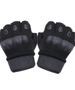 Tactical Gloves Military Rubber Hard Knuckle Gloves - Black