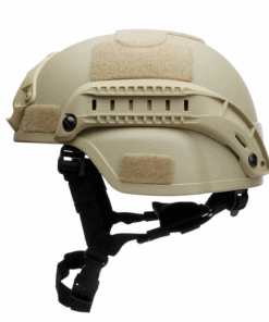 Tactical Helmet with NVG Mount and Side Rails - Brown